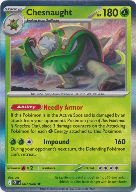 ME Chaos Rising 007/086 Chesnaught (Holo)