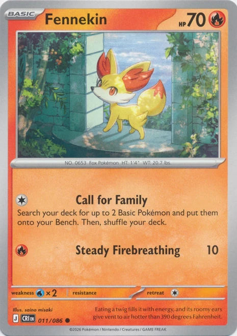 ME Chaos Rising 011/086 Fennekin