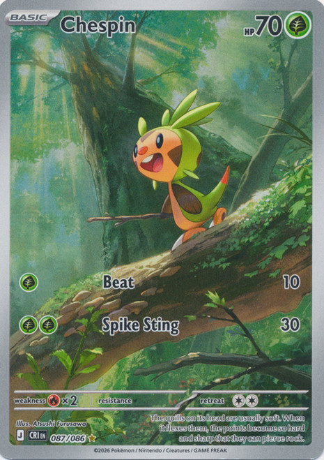 ME Chaos Rising 087/086 Chespin (Illustration Rare)