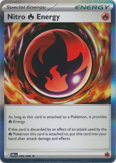 ME Chaos Rising 086/086 Nitro Fire Energy (Holo)