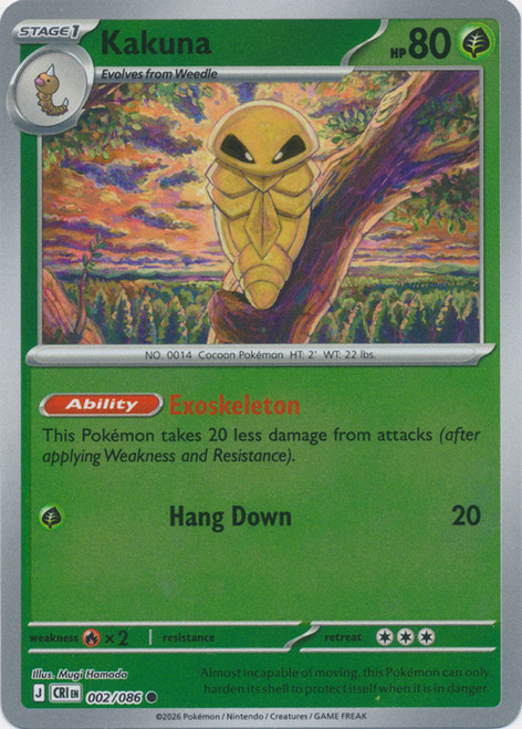 ME Chaos Rising 002/086 Kakuna (Reverse Holo)