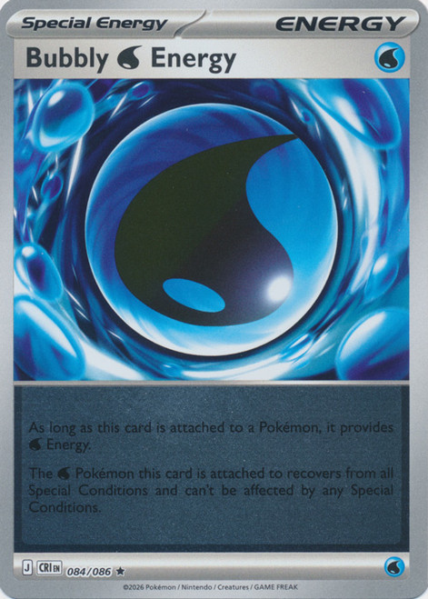 ME Chaos Rising 084/086 Bubbly Water Energy (Reverse Holo)