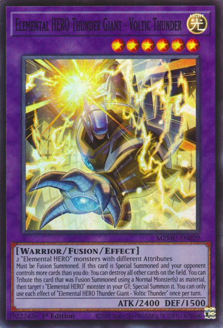 MZMU-EN029 Elemental HERO Thunder Giant - Voltic Thunder (Super Rare)
