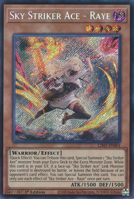 L26D-ENS01 Sky Striker Ace - Raye (Secret Rare) (Alternate Art)