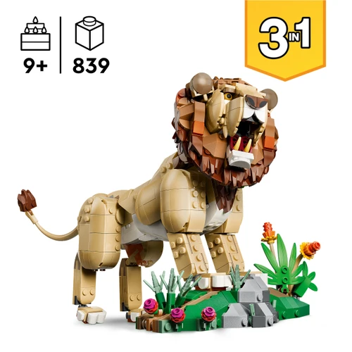 Creator 3 in 1 Wild Animals: Majestic Lion Toy 31386