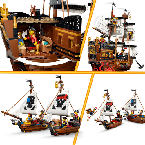 Creator 3 in 1 Iconic Pirate Ship Toy 31387