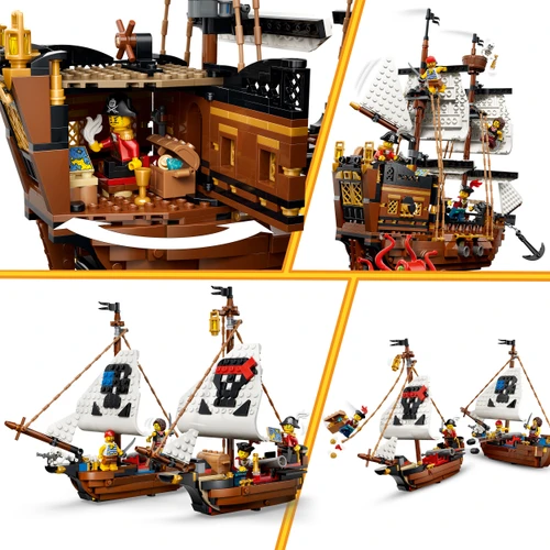 Creator 3 in 1 Iconic Pirate Ship Toy 31387