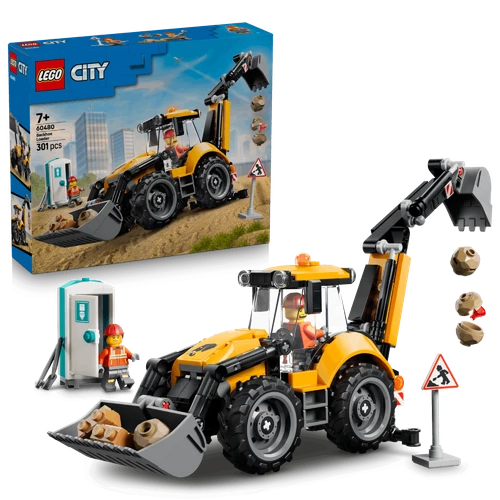 City Yellow Backhoe Loader 60480