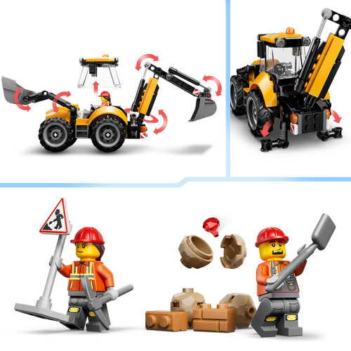 City Yellow Backhoe Loader 60480