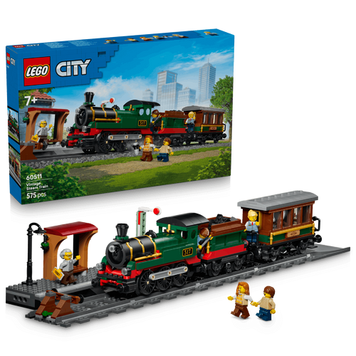 City Vintage Steam Train - Toy Building Set 60511