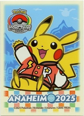 Pokemon Worlds Championships Anaheim 2025 Varsity Pikachu COMPETITOR Sleeves (65)