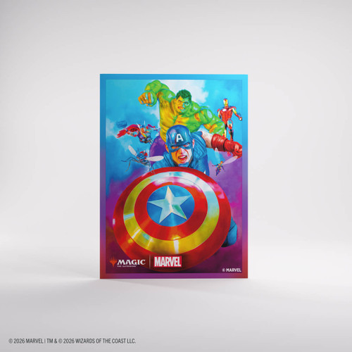 MTG Marvel Super Heroes Premium Art Sleeves - Captain America, Team Leader