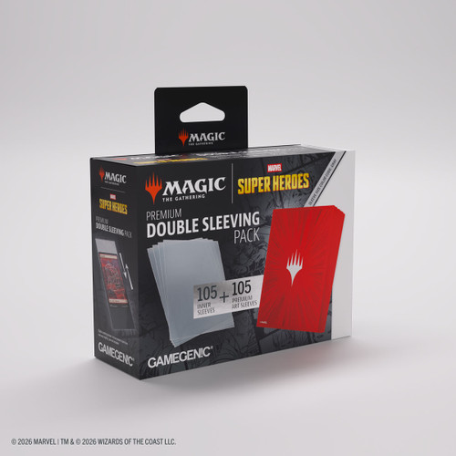 MTG Marvel Super Heroes Premium Double Sleeving Pack 100 - Comic Burst Red