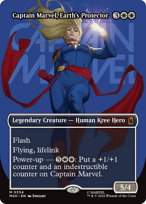 Captain Marvel, Earth's Protector (Logo Art)