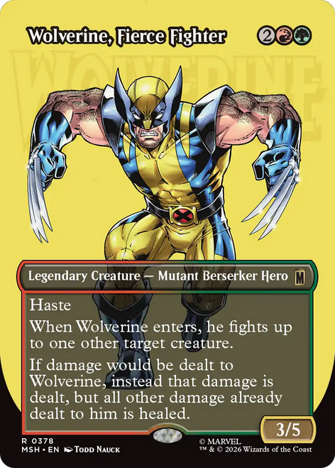 Wolverine, Fierce Fighter (Logo Art)