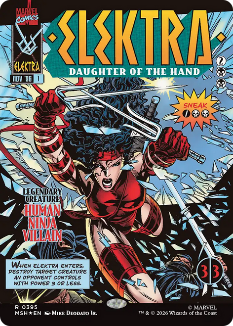 Elektra, Daughter of the Hand (Classic Comic Foil)