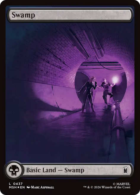 Swamp (#437) (Full Art Surge Foil)