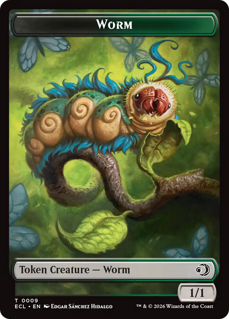 Lorwyn Eclipsed - Worm Token (Foil)