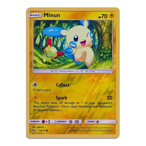 Shining Legends 34/73 Minun (Reverse Holo)
