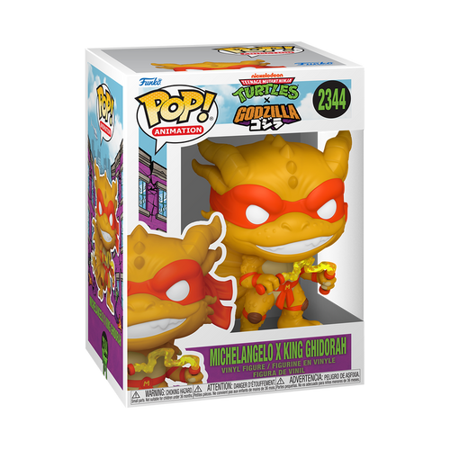 POP! Animation - Teenage Mutant Ninja Turtles x Godzilla #2344 Michelangelo x King Ghidorah