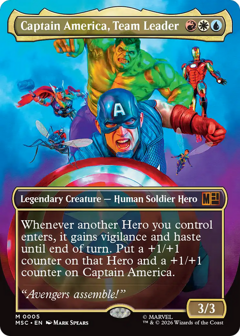 Captain America, Team Leader (Borderless Art)