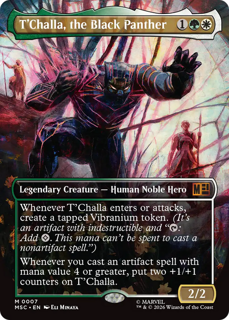T'Challa, the Black Panther (Borderless Art)