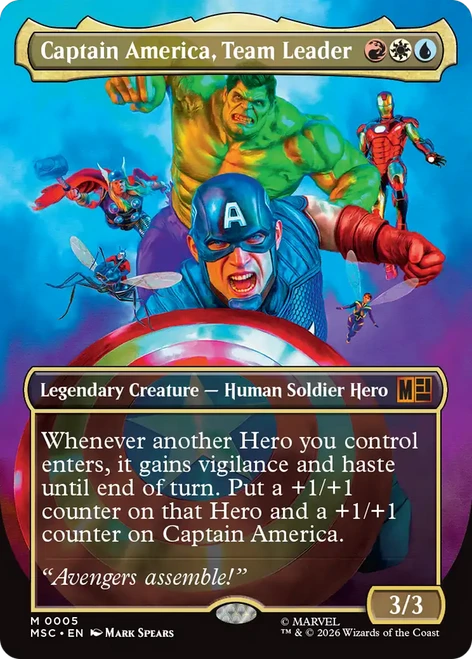 Captain America, Team Leader (Borderless Art Foil)