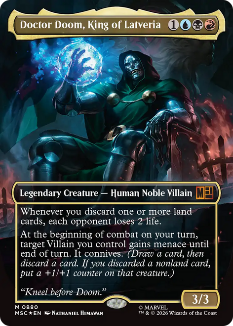 Doctor Doom, King of Latveria (Borderless Surge Foil)