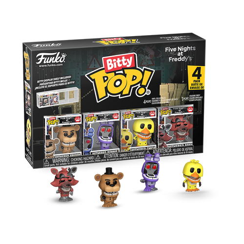 Bitty POP! Five Nights at Freddy's: Withered Freddy, Withered Bonnie, Withered Chica & Withered Foxy 4-Pack