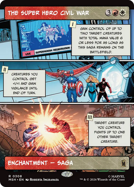 The Super Hero Civil War (Borderless Panel Foil)