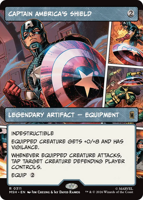 Captain America's Shield (Borderless Panel Foil)