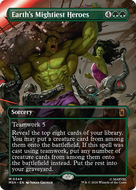 Earth's Mightiest Heroes (Borderless Scene Foil)