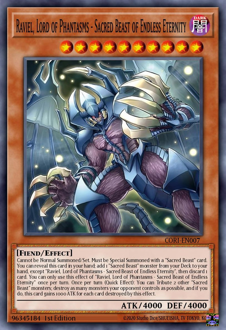 CORI-EN007 Infinity of the Sacred Beasts - Raviel, Lord of Phantasms (Starlight Rare)