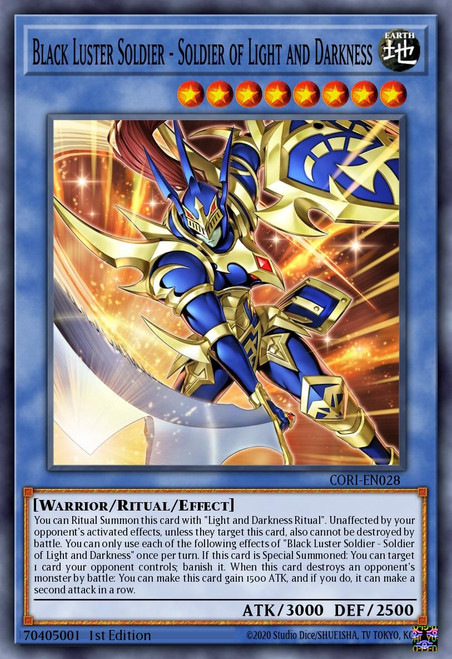 CORI-EN028 Black Luster Soldier - Soldier of Light and Darkness (Secret Rare)