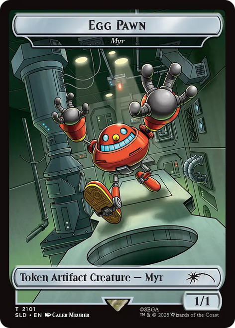 Myr Token [Egg Pawn] (Secret Lair - Sonic: Turbo Gear)