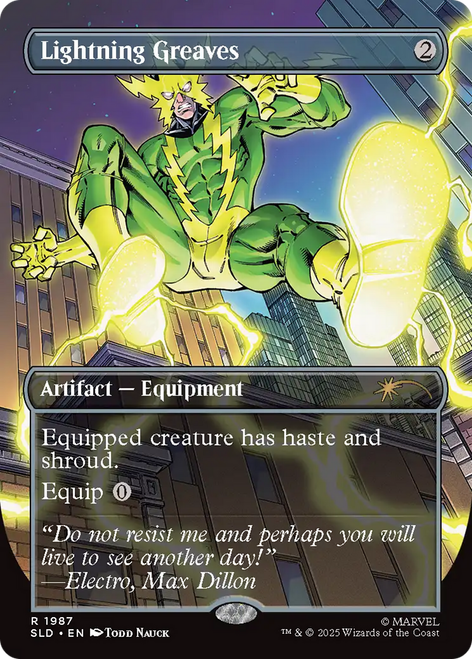 Lightning Greaves (Foil) (Secret Lair - Marvel's Spider-Man: Villainous Plots)