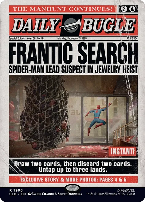 Frantic Search (Foil) (Secret Lair - Marvel's Spider-Man: Daily Bugle Breaking News)