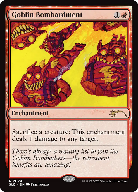 Goblin Bombardment (#2024) (Foil) (Secret Lair - Phil Foglio)