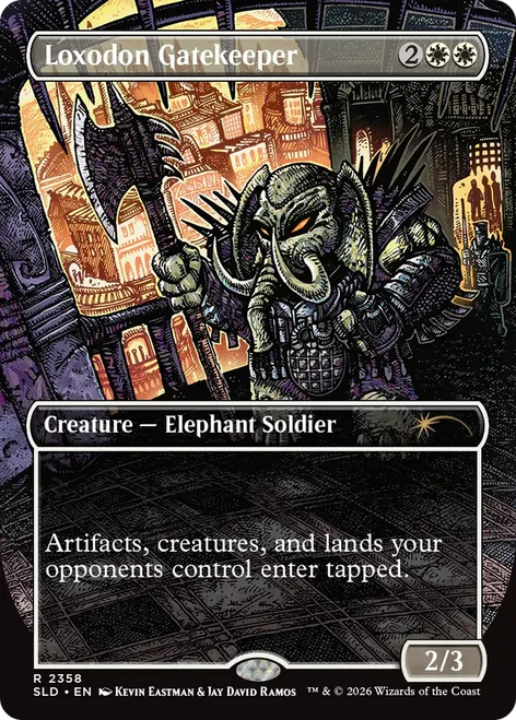 Loxodon Gatekeeper (Foil) (Secret Lair - Featuring: Kevin Eastman Colors)