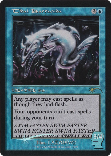 Tidal Barracuda (Foil) (Secret Lair - Brain Dead: Bonus Cards II)