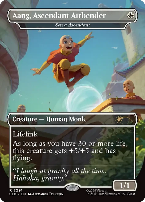 Serra Ascendant [Aang, Ascendant Airbender] (Secret Lair - Avatar: The Last Airbender: A Lot to Learn)