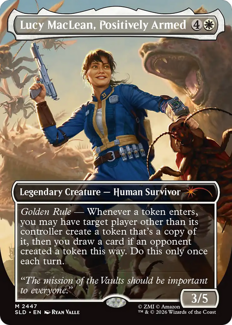 Lucy MacLean, Positively Armed (Foil) (Secret Lair - Fallout: Beyond Vault 33)