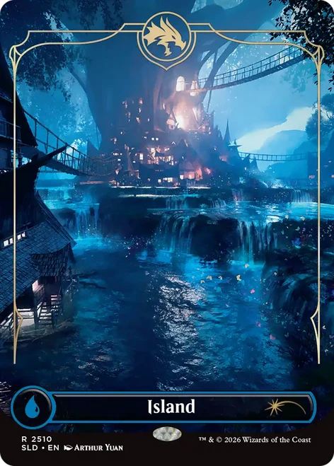 Island (Foil) (Secret Lair - Dungeons & Dragons: Lands of the Forgotten Realms)