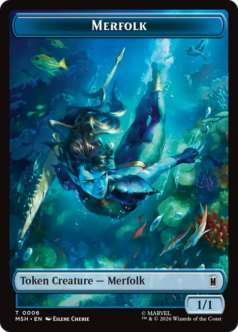 Marvel Super Heroes - Merfolk (#6) Token (Foil)