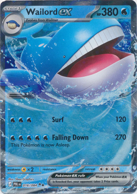 ME Pitch Black 016/084 Wailord ex (Half Art)