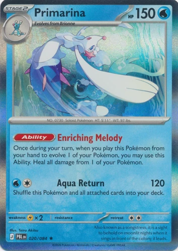 ME Pitch Black 020/084 Primarina (Holo)