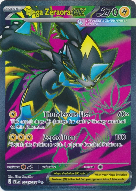 ME Pitch Black 098/084 Mega Zeraora ex (Full Art)