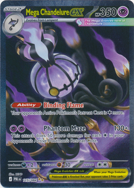ME Pitch Black 115/084 Mega Chandelure ex (Special Illustration Rare)
