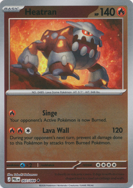 ME Pitch Black 007/084 Heatran (Reverse Holo)
