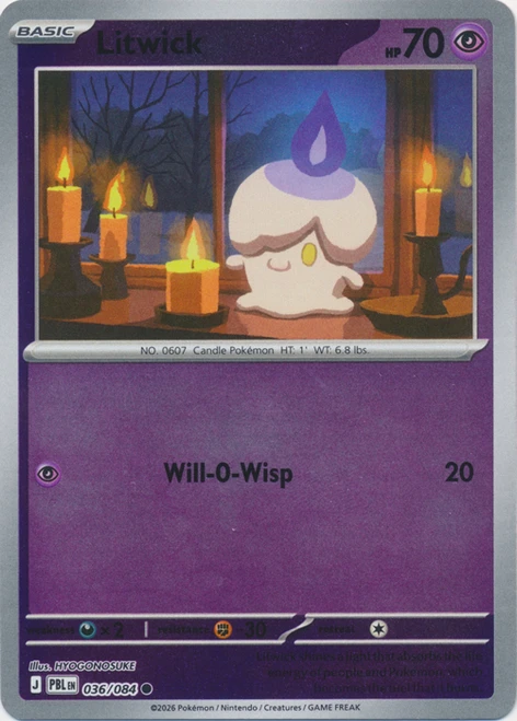 ME Pitch Black 036/084 Litwick (Reverse Holo)